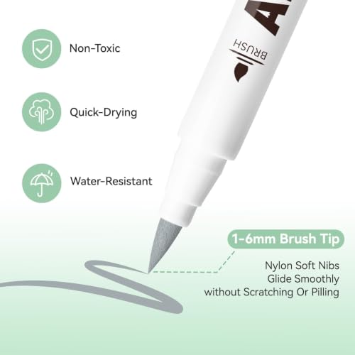30 Gray Tone Acrylic Paint Markers