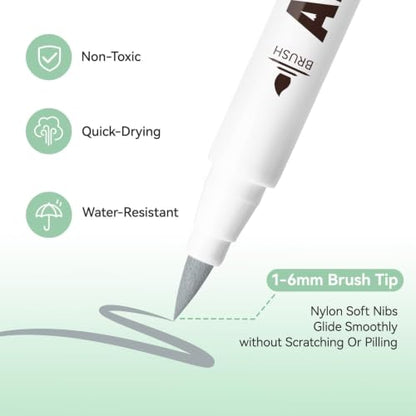 30 Gray Tone Acrylic Paint Markers