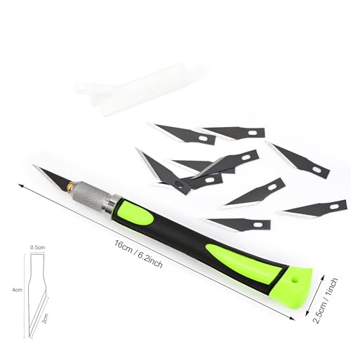 Precision Hobby Knife Set Utility Craft Knife Kit with 10PCS Blades for Art