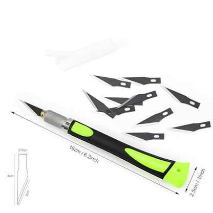 Precision Hobby Knife Set Utility Craft Knife Kit with 10PCS Blades for Art