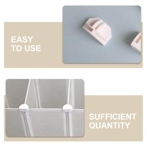 Semi Circle Plastic Cube Connectors 50 Pieces for Modular Wire Storage Organizer Easy Assembly Universal Closet and Shoe Storage Hardware