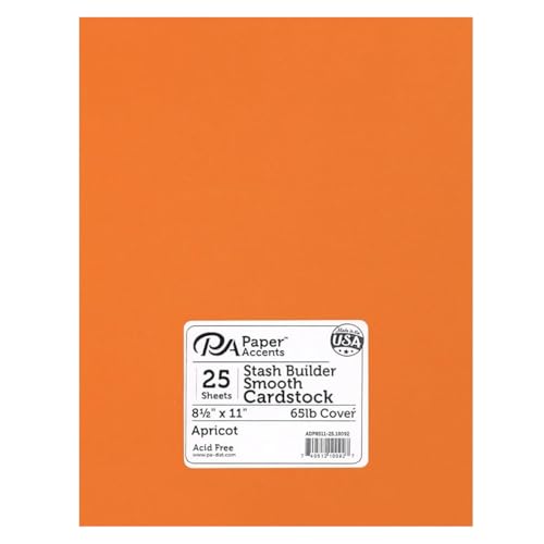 PA Paper Accents Stash Builder Cardstock 8.5" x 11" Apricot