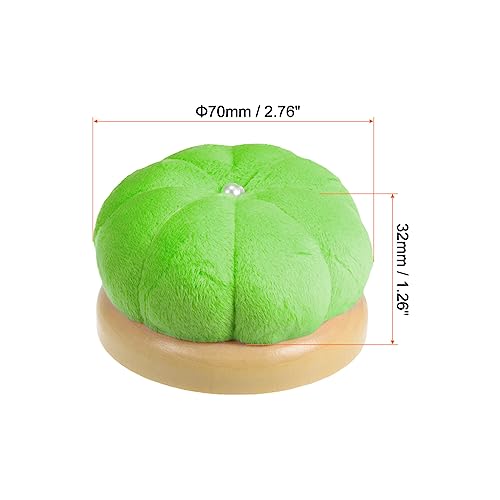 Wooden Base Needle Pincushions Japanese Style Pin Cushions Round Pin Cushion Needle Holder for Sewing Quilting Needlework DIY Crafts