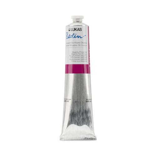 Berlin Pro Artists Water Mixable Oil Paint 200 ml Tube Magenta Red (6.7628 Fl Oz)
