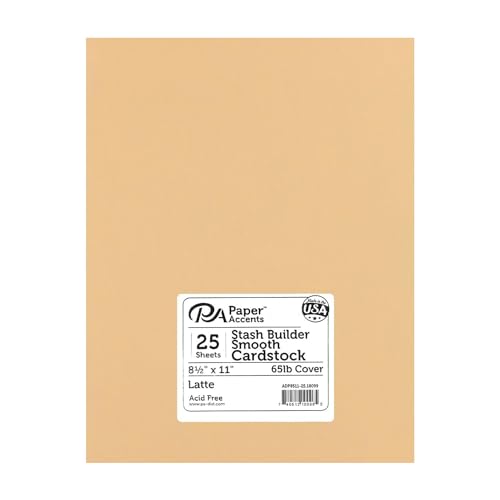 PA Paper Accents Stash Builder Cardstock 8.5" x 11" Latte