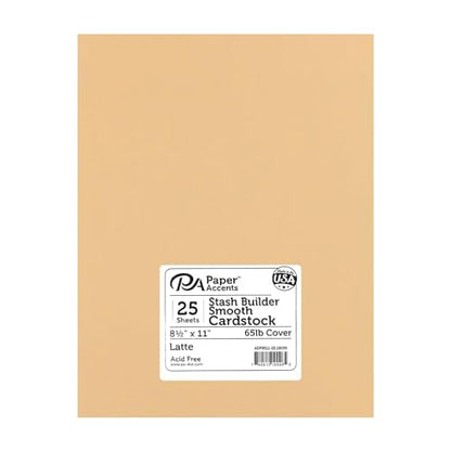 PA Paper Accents Stash Builder Cardstock 8.5" x 11" Latte