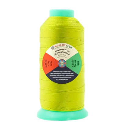 Size 92 280D T90 Lime Green Bonded Nylon Thread