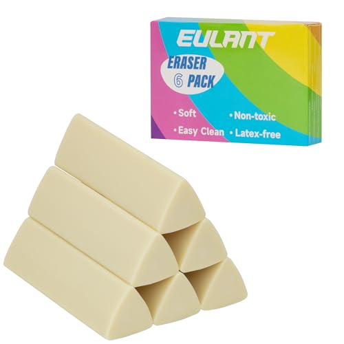 Pencil Erasers 6 Pieces (6 Count)
