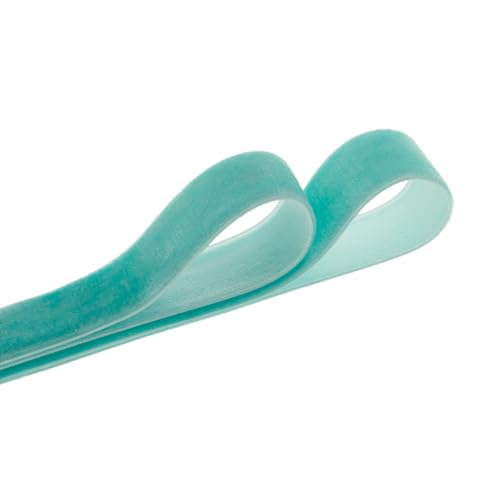 Vintage Turquoise Blue Velvet Ribbon (75 Foot)
