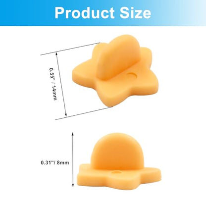 100 Pack Orange Star Shape Rubber Pin Backs (100 Count)
