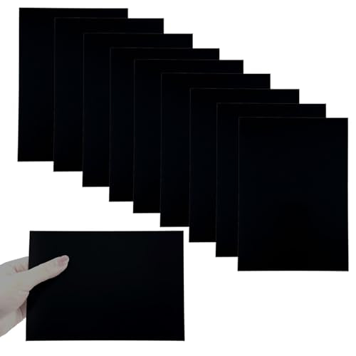 10PCS 5052 Black Anodized Aluminum Sheet 5x7 Inch 0.8mm CNC Machining Grade Metal Stock for Enclosures Robotics Prototyping (10 Count)
