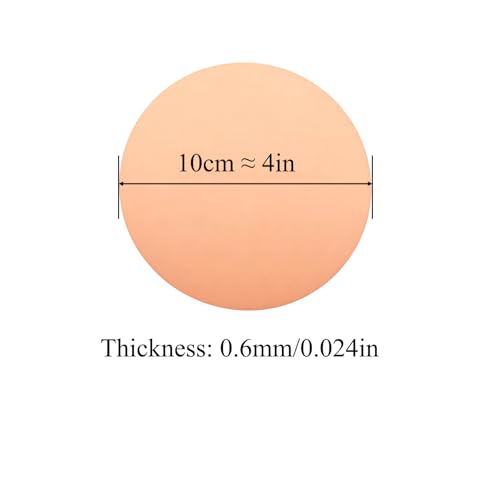 1 Pcs 99.9% Pure Round Copper Sheet Metal