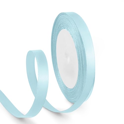 3 8 Inch 25 Yards Satin Ribbon Light Blue