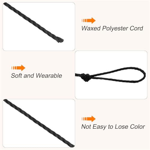 Waxed Cord 0.45mm Waxed Thread 87 Yard Wax String Leather Cord for Bracelet Making