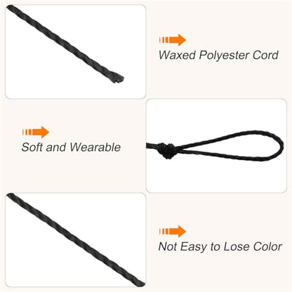 Waxed Cord 0.45mm Waxed Thread 87 Yard Wax String Leather Cord for Bracelet Making
