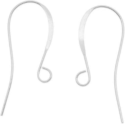50pcs Adabele Authentic 925 Sterling Silver Elegant French Fish Earring Hooks 18mm Ear Wire (Wire 0.6mm/22 Gauge) for DIY Earrings Jewelry Making SS217-S