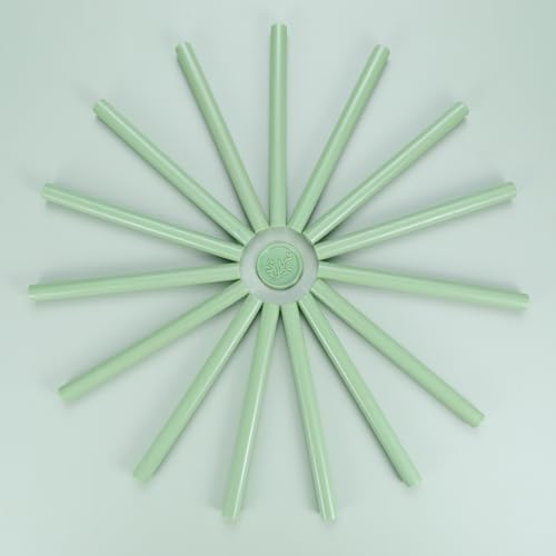 15Pcs Sage Green Glue Gun Sealing Wax Sticks for Wax Seal Stamp (15 Count)