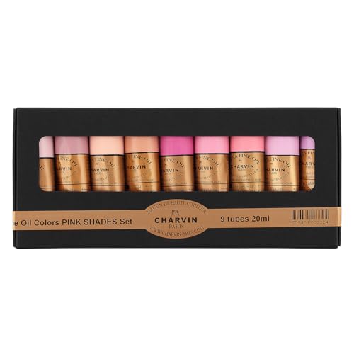 Extra Fine Professional Artist Oil Paint Set of 9 Shades of Pink (6.12 Fl Oz)