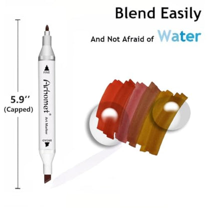 6pcs Brown Alcohol Markers Set (6 Count)