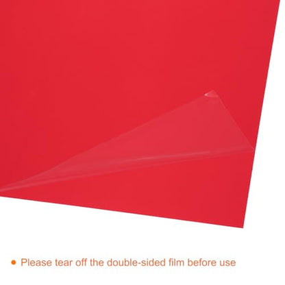 4Pcs A4 Gel Light Lighting Filter Overlay Transparent Color Correction Plastic Vinyl PVC Sheets Photography Television Red (4 Count)