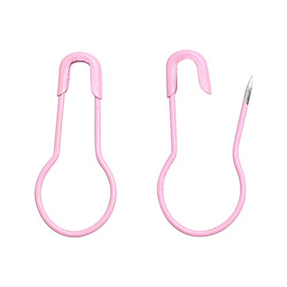 Colorful Metal Knitting Pins Stitch Markers Pear Shape Safety Pins for Sewing Clothing DIY Craft Making with Storage Box Knitting Counter Crochet Needle Clip Ring (320 Count)