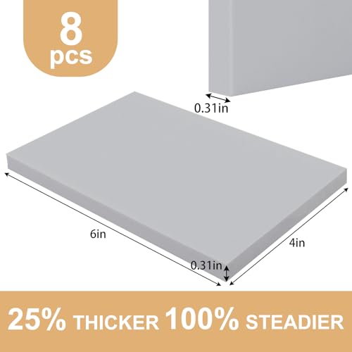8pcs 4"x6" Gray Rubber Linoleum Blocks for Printmaking (8 Count)