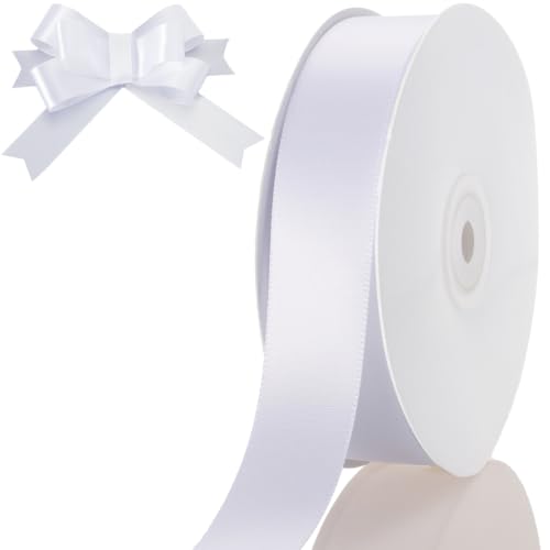 1 Inch White Ribbon 50Yards