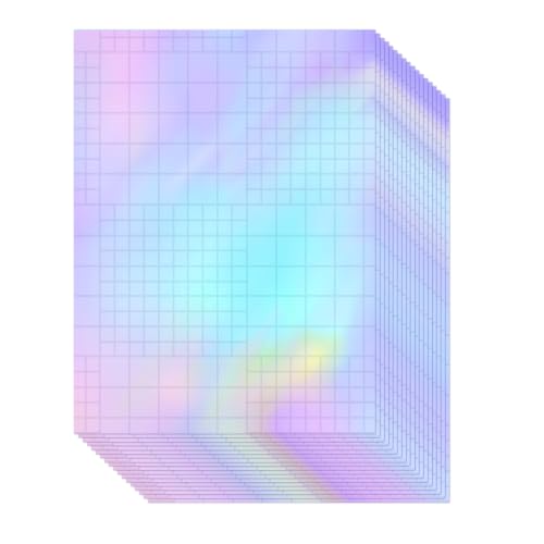 36 Sheets Holographic Laminate Sheets Clear Self Adhesive Sticker Paper (36 Count)
