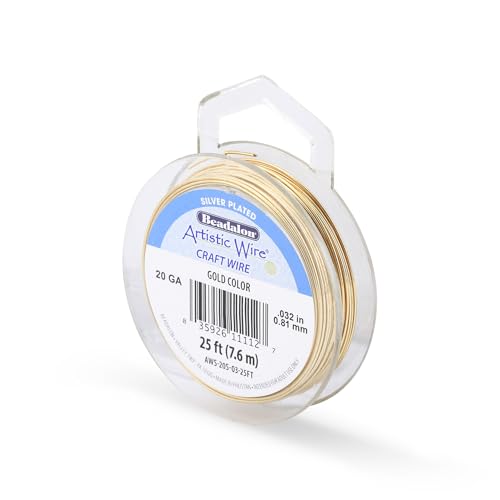 20 Gauge Silver Plated Tarnish Resistant Colored Copper Craft Wire Gold Color