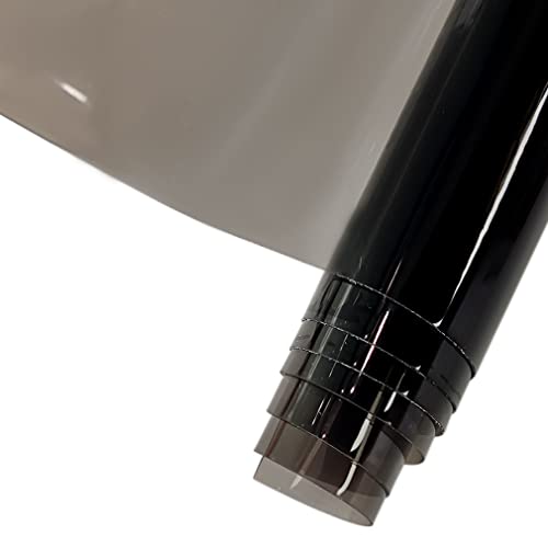 HYANG Grey Transparent PVC Super Clear Holographic Vinyl Faux Leather Sheets 1 Roll 12" x 47"