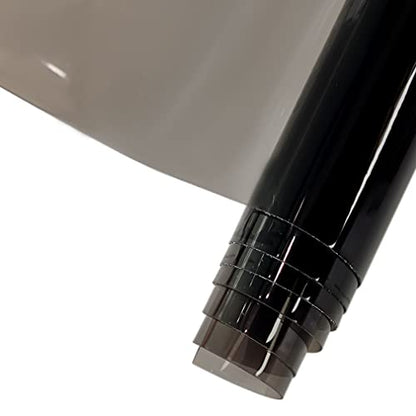 HYANG Grey Transparent PVC Super Clear Holographic Vinyl Faux Leather Sheets 1 Roll 12" x 47"