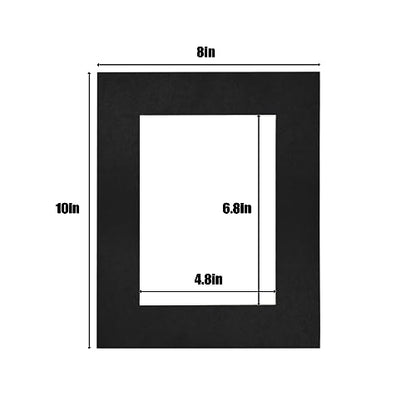 8x10 Black Picture Mats Pack of 14