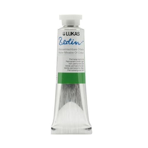 Berlin Pro Artists Water Mixable Oil Paint 37 ml Tube Permanent Green Light