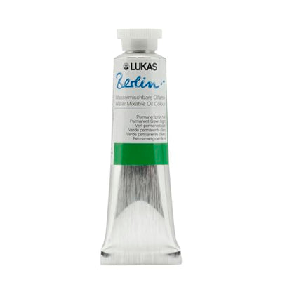 Berlin Pro Artists Water Mixable Oil Paint 37 ml Tube Permanent Green Light