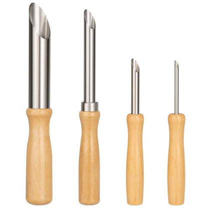 4 Pcs Clay Hole Cutters Sculpting Tools Set for Pottery