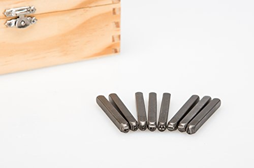 Letter and Number Stamp Set 36pcs 40Cr Alloy Steel Metal Stamp Number & Letter Punch Set in a Wooden case