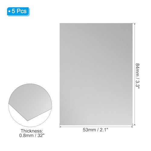 3.3x2.1x1 32inch Anodized Aluminum Sheet (5 Count)