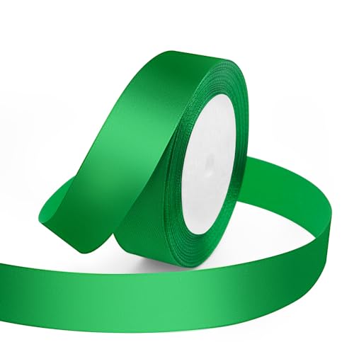 1" x 25 Yards Green Satin Ribbon Crafts Gift Wrapping