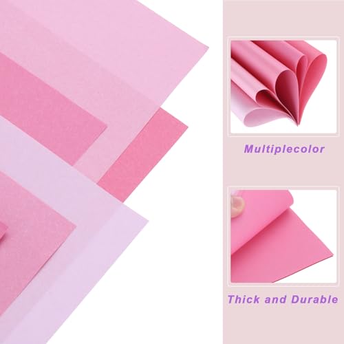 7.9x7.9" Origami Paper Large 7 Colors Pink Square 50 Sheets (100 Count)
