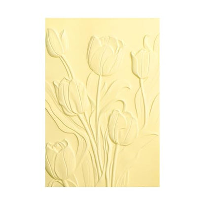 3D Flowers Theme Plastic Embossing Folders Tulip for DIY Scrapbooking Photo Album Card Paper Craft Decoration for Card Making