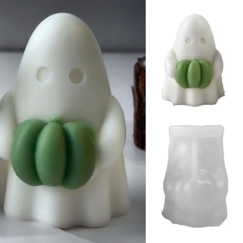 Ghost Holding Pumpkin Resin Mold