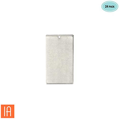 Premium Metal Stamping Rectangle Blanks for Metal Stamping and Jewelry Making (24 Count)