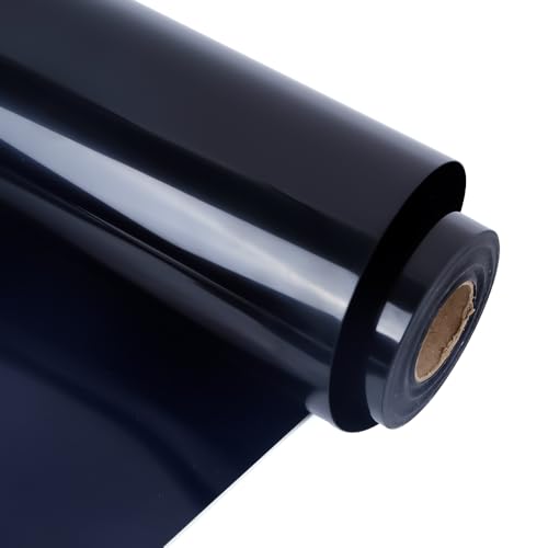 RENLITONG Black Iron on Vinyl 12Inch by 13ft Roll Heat Transfer Vinyl for T (14.4 Ounce)