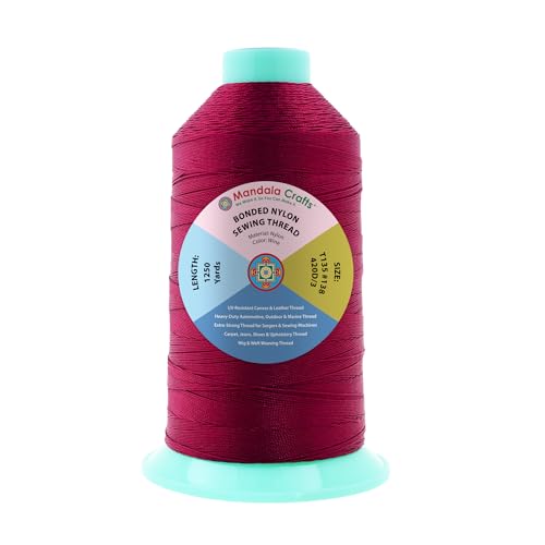 Size 138 420D T135 Wine Bonded Nylon Thread
