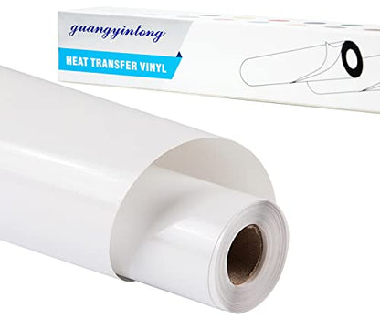White Heat Transfer Vinyl HTV Rolls (8 Foot)