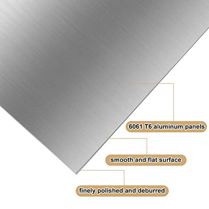 20 Pack 6061 T6 Aluminum Sheet Metal 6 x 6 x 1 (20 Count)