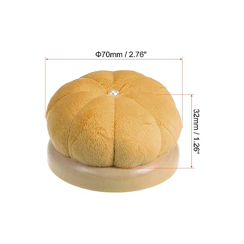 Wooden Base Needle Pincushions Japanese Style Pin Cushions Round Pin Cushion Needle Holder for Sewing Quilting Needlework DIY Crafts