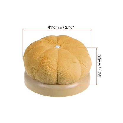 Wooden Base Needle Pincushions Japanese Style Pin Cushions Round Pin Cushion Needle Holder for Sewing Quilting Needlework DIY Crafts