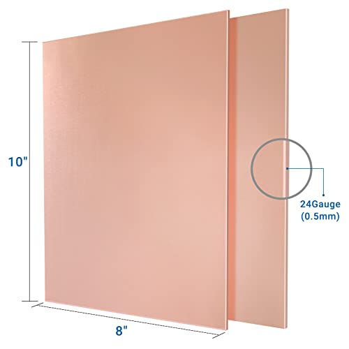 2 Pieces 99.9% Pure Copper Sheet (2 Count)