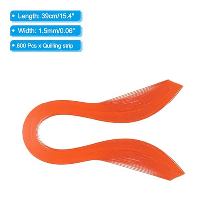 Quilling Strips Paper 600pcs 1.5mm 39cm Origami Paper Quilling Kits for Art DIY Hand Craft Christmas